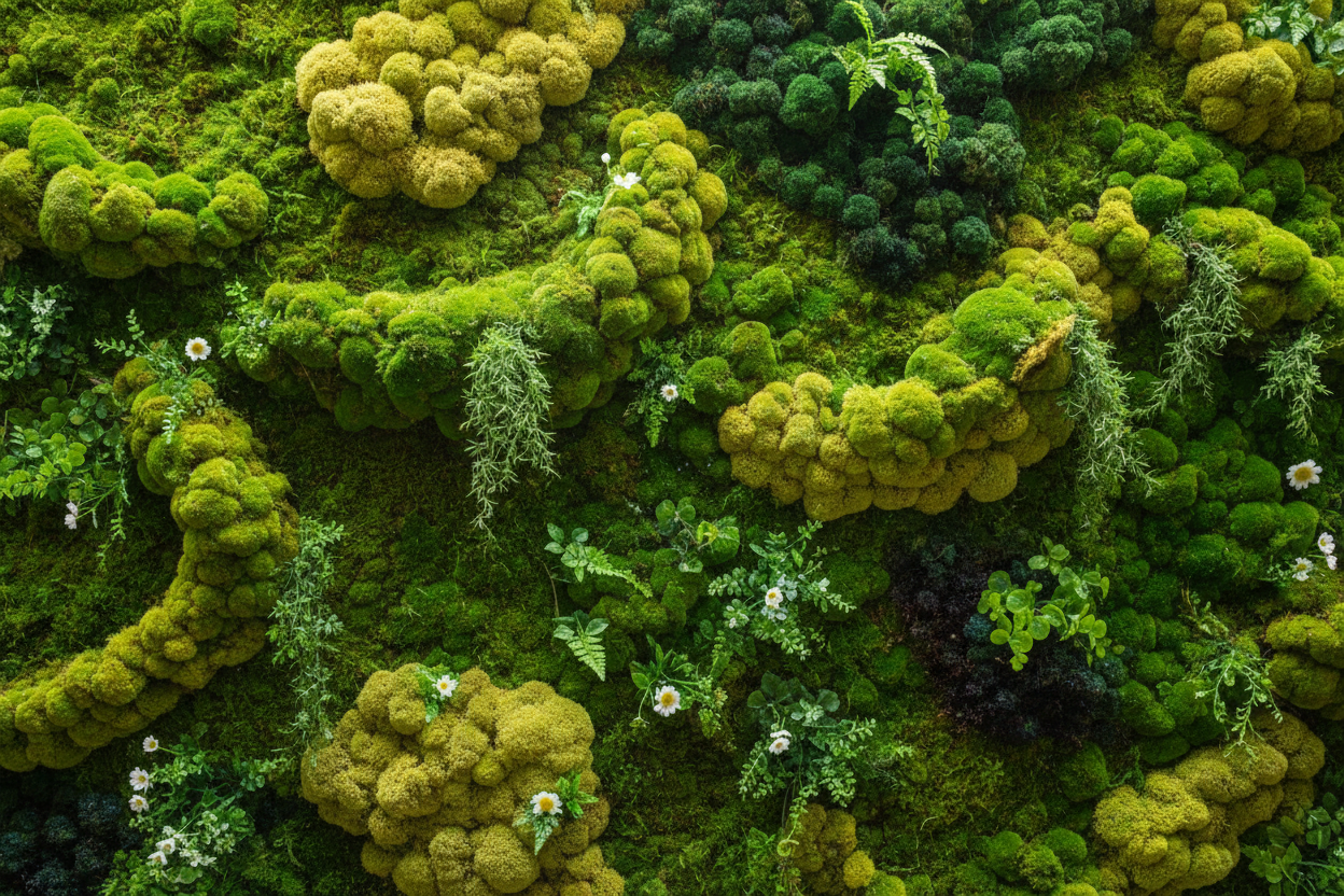 green moss wall 
